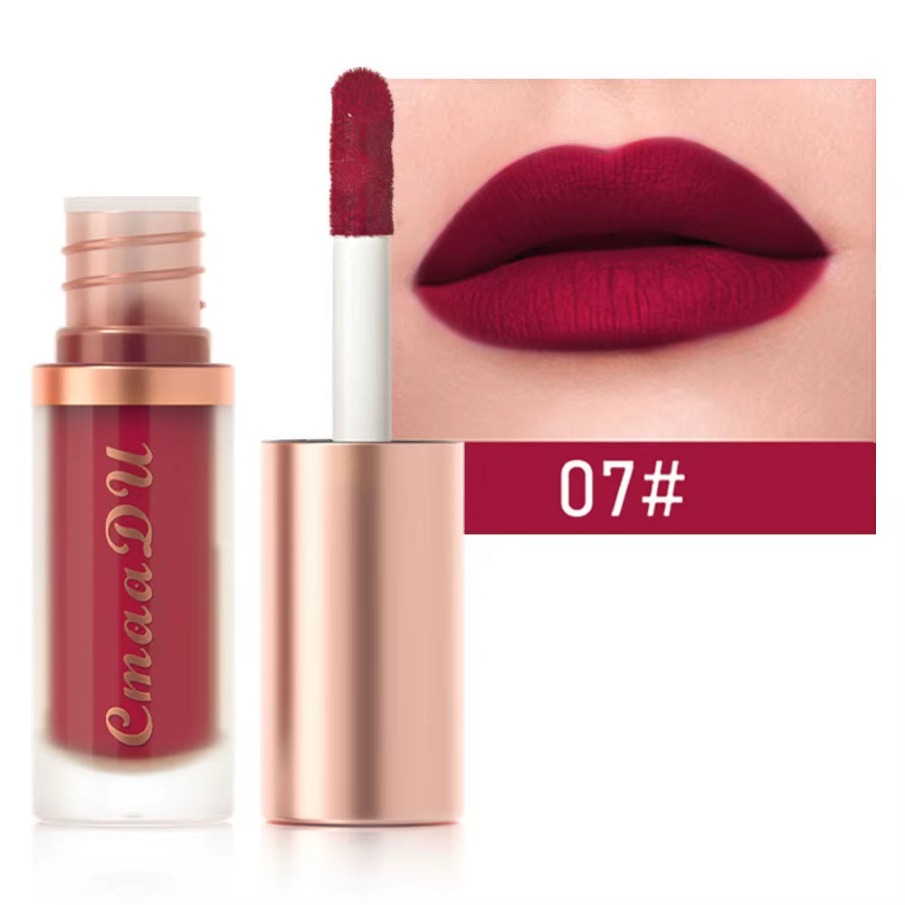 1Pcs Waterproof Matte Velvet Lip Glaze Moisturizing Long Lasting Non-Stick Cup Not Easy to Fade Lip Gloss Lipstick Makeup