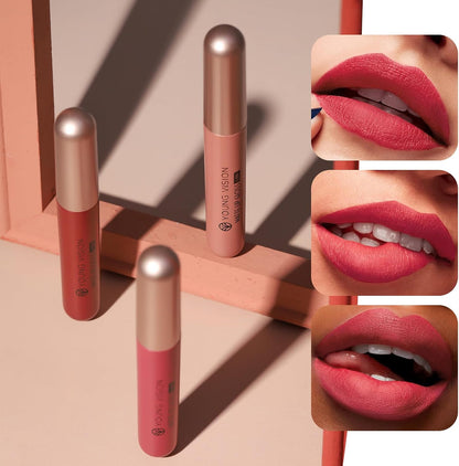 6 PCS Matte Liquid Lipstick Lipgloss Set - Matte Liquid Lipstick Lip Stain Long Lasting Lip Gloss Plumper Lip Makeup Non-Fade Lip Gloss for Women Girls