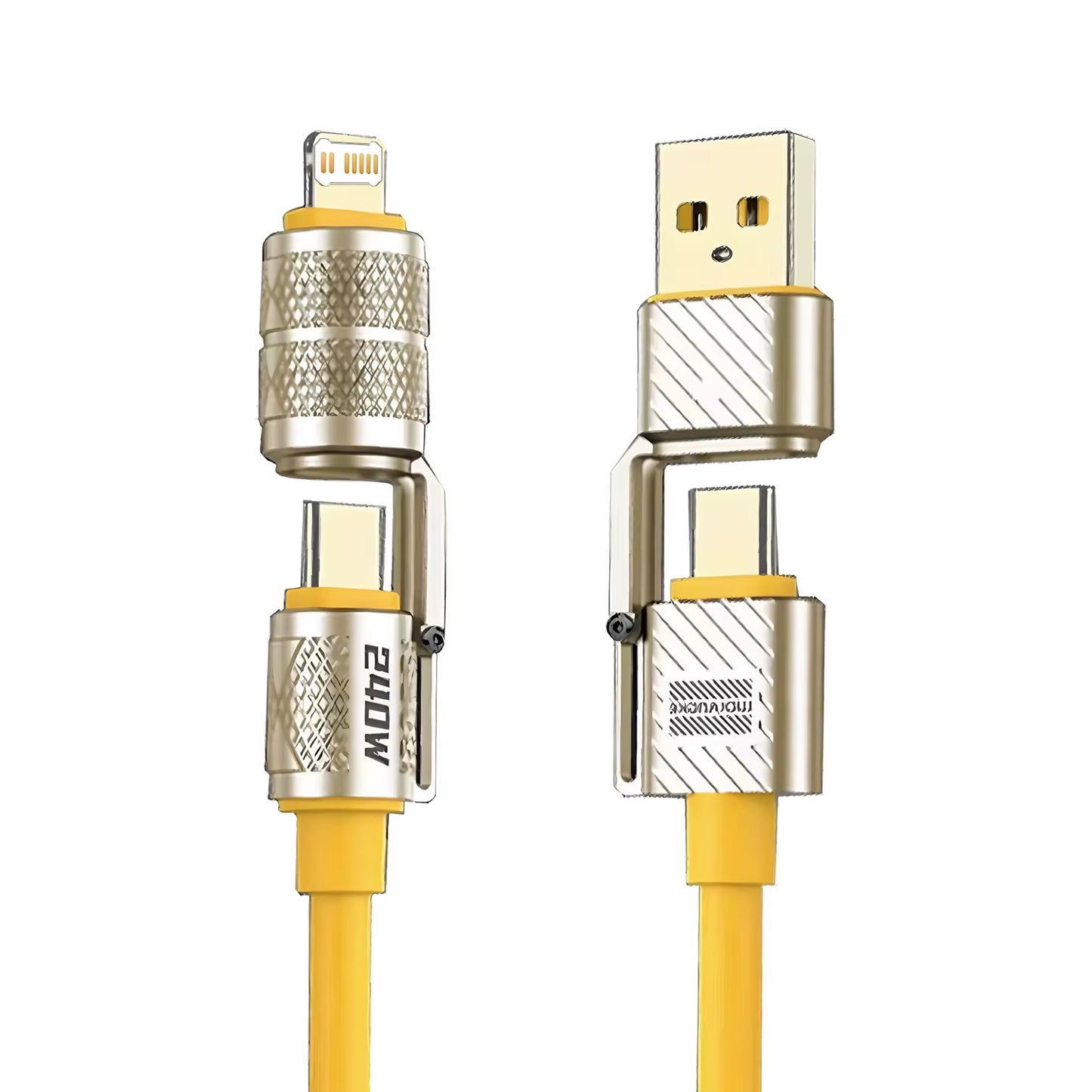 4-In-1 Kirsite Cable 240W Super Fast Charging Multiple Functions for Iphone8-16 Proma Ipad Notebook Tablet Mobile Phone Samsung