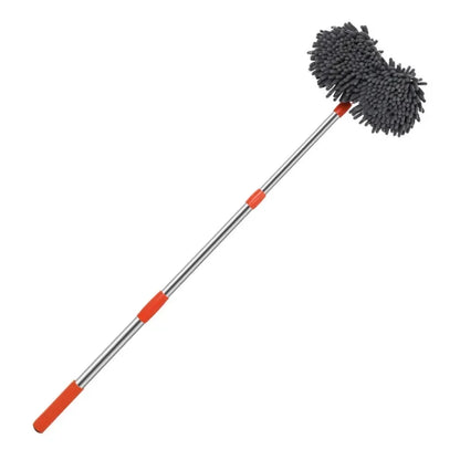 Rotating Double Brush Head Car Wash Mop Auto Supplies Three-Section Telescopic Mop Roof Window Cleaning Maintenance Accessories
