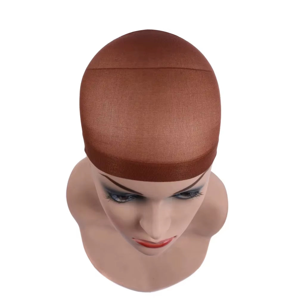 2 Pcs/ Pack Wig Caps Hair Nets Weave Hairnets Wig Nets Stretch Mesh Caps Stocking Caps for Making Wigs Free Size