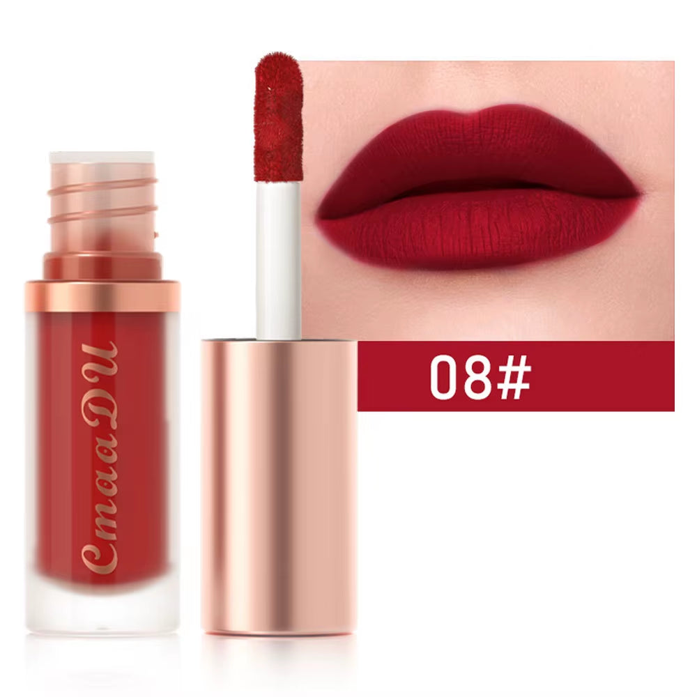 1Pcs Waterproof Matte Velvet Lip Glaze Moisturizing Long Lasting Non-Stick Cup Not Easy to Fade Lip Gloss Lipstick Makeup