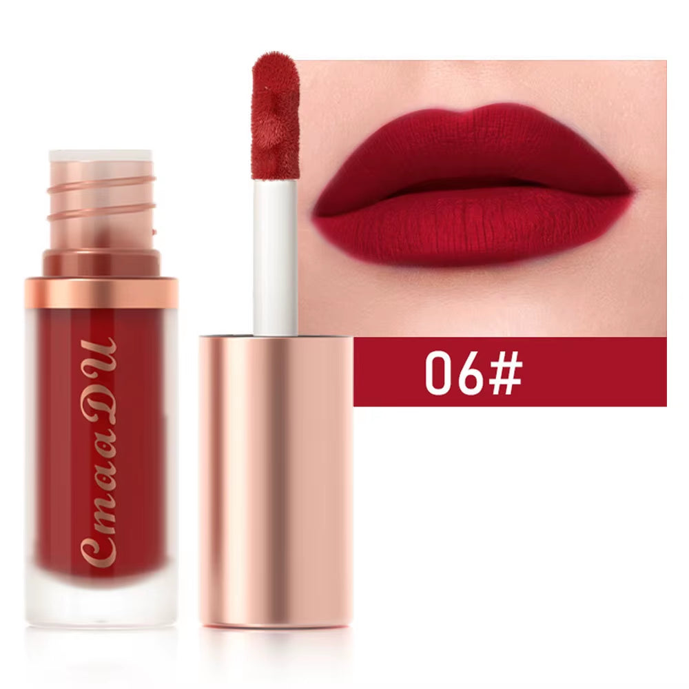 1Pcs Waterproof Matte Velvet Lip Glaze Moisturizing Long Lasting Non-Stick Cup Not Easy to Fade Lip Gloss Lipstick Makeup