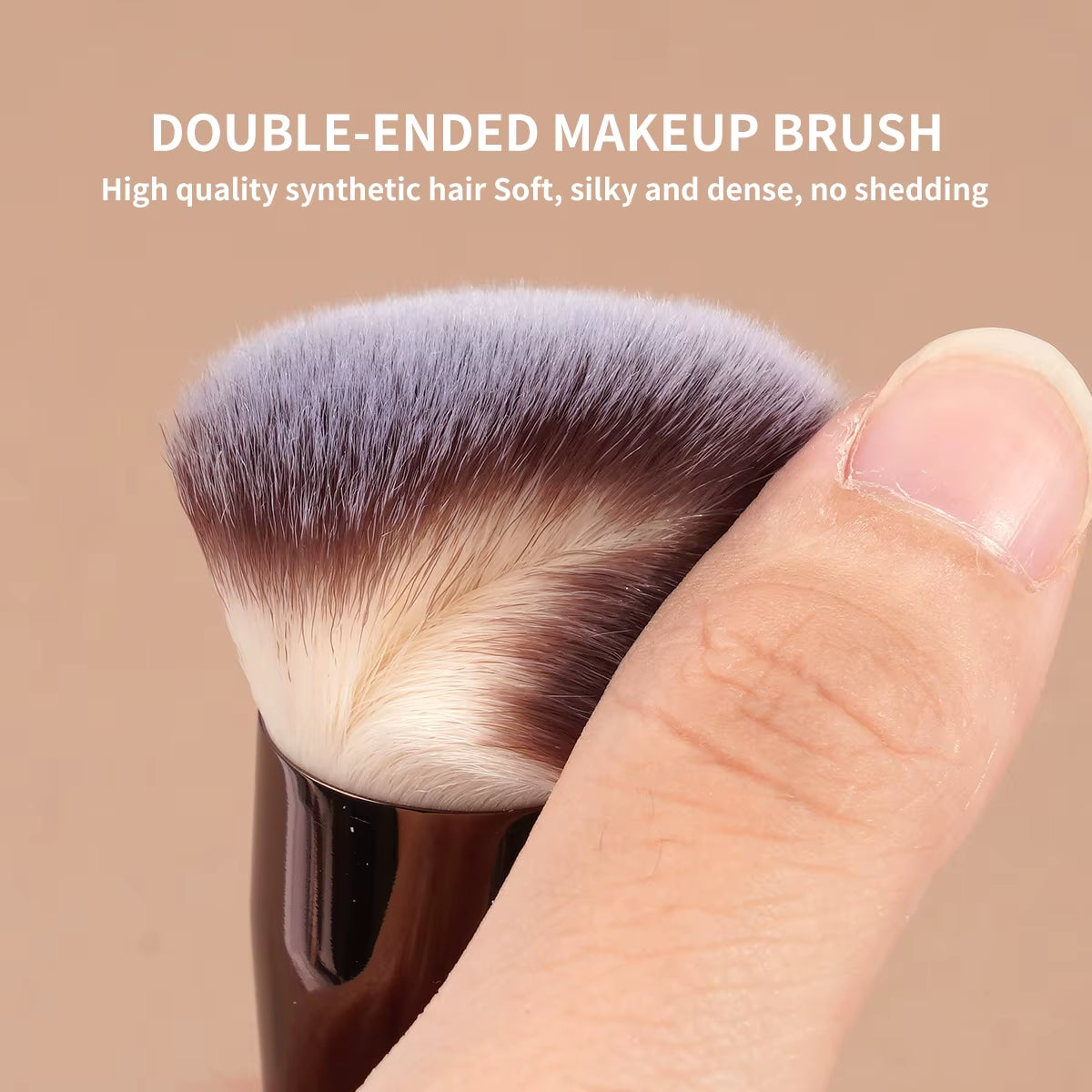 4PCS Makeup Brush Set Double Head Foundation Powder Contour Brush for Flawless Makeup Soft Fluffy Hair Makeup Tools