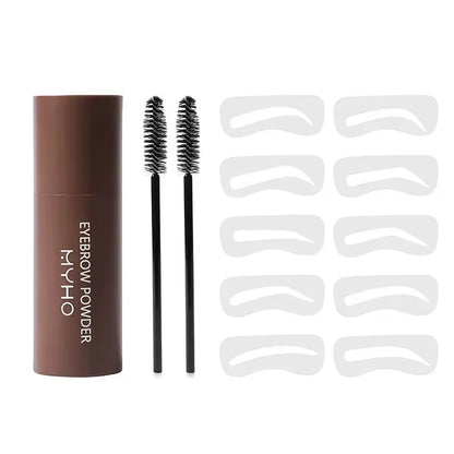 Complete Professional Eyebrow Powder Stamp Shaping Kit Makeup Brushes Eyebrow Paint Eyebrow Pencil Eye Brows Stencil
