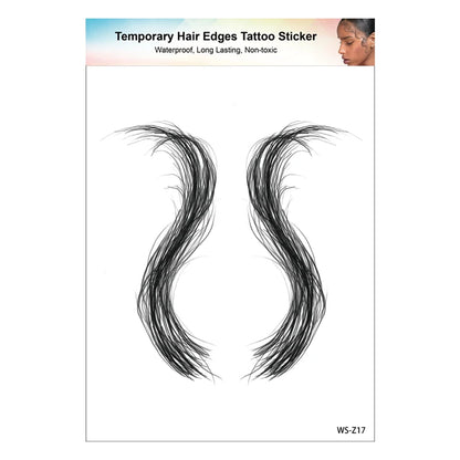 1PC Hair Tattoo Stickers Creating the Seriously Real Baby Hairs Temporary Hairline Sticker Curly Template Hair Edge Tattoo Stick