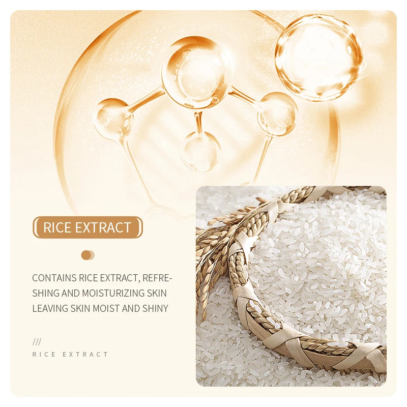 Rice Raw Pulp Face Toner Moisturizing Water Brightening Lifting Deep Facial Cleanser for Young Glowy Korean Skin Care
