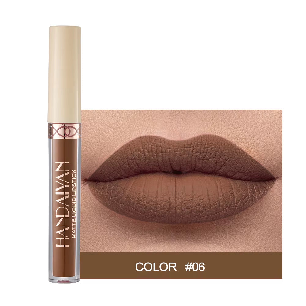Matte Velvet 12-Color Lip Gloss Liquid Lipstick - Long-Lasting, Waterproof Lip Tint