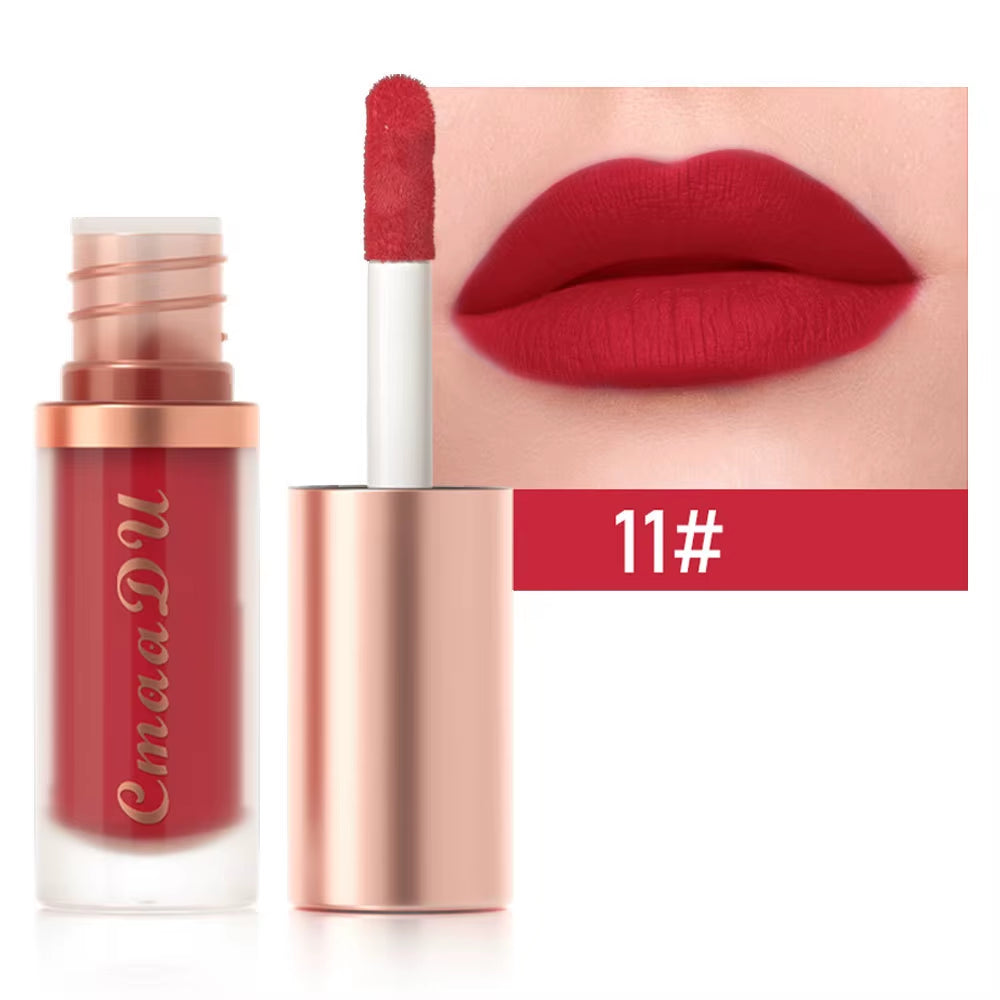 1Pcs Waterproof Matte Velvet Lip Glaze Moisturizing Long Lasting Non-Stick Cup Not Easy to Fade Lip Gloss Lipstick Makeup