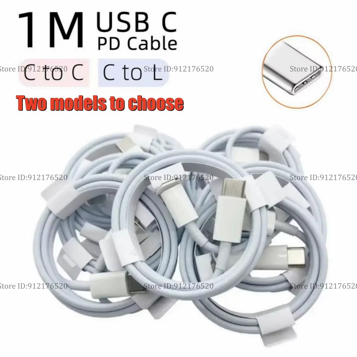 20/50/100Pcs 1M Type C to Type C Usb-C Cable 2A Quick Charging PD Cables for Galaxy S20 S21 Note 10 Xiaomi Huawei IP12~14 Series
