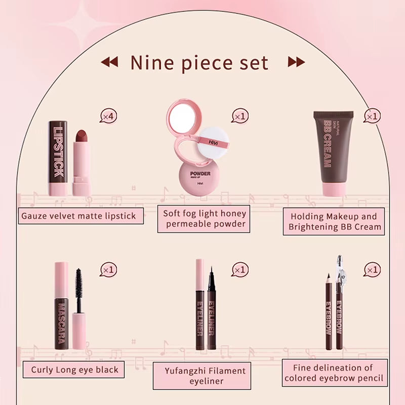 Makeup Gift Box Set Powder Glue Record Limited Lipstick Eyeliner,All-In-One Makeup Kit for Valentine'S Day Makeup Cosmetic