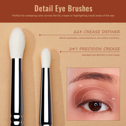 Eyeshadow Brush Set Eye Makeup Brushes Set Synthetic Blending Shader Crease Smoky Concealer Pencil T334