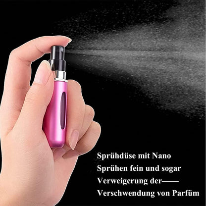 5 PCS 5Ml Perfume Atomiser Refillable Bottles, Portable Mini Spray Travel Bottle with Visual Window Perfume Travel Bottle for Purse Handbag Pocket Luggage - Holiday Essentials