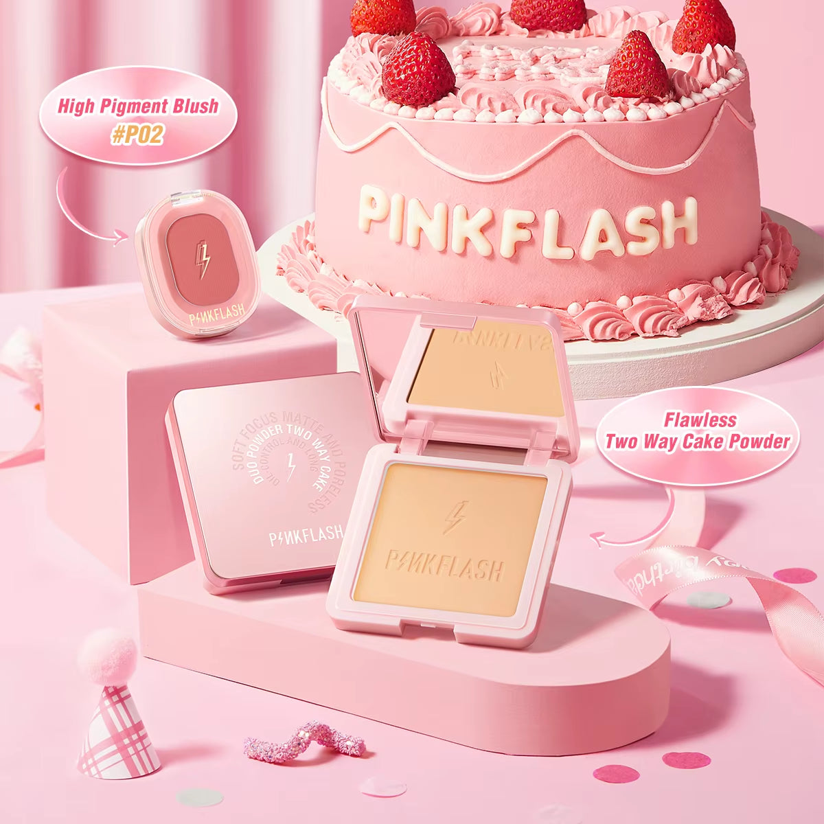 2 Anniversary Full Makeup Sets Waterproof Liquid Lipstick Face Concealer Eyeshadow Palette Mascara Eyebrow Cosmetics
