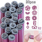 4/6/10/20Pcs Purple Nail Art Stamping Pens DIY Flower Graffiti Drawing Pen Nail Art Printing Templates Precision Nail Stamp Tool