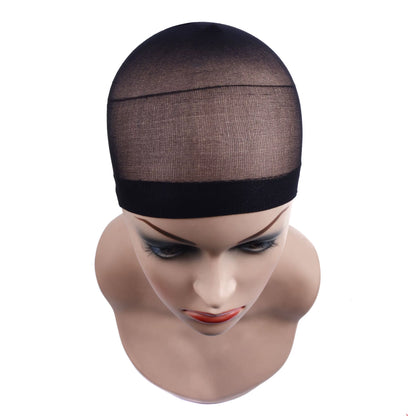 2 Pcs/ Pack Wig Caps Hair Nets Weave Hairnets Wig Nets Stretch Mesh Caps Stocking Caps for Making Wigs Free Size